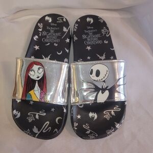 Sz 9 Disney Nightmare Before Christmas Jack And Sally Slide Sandals